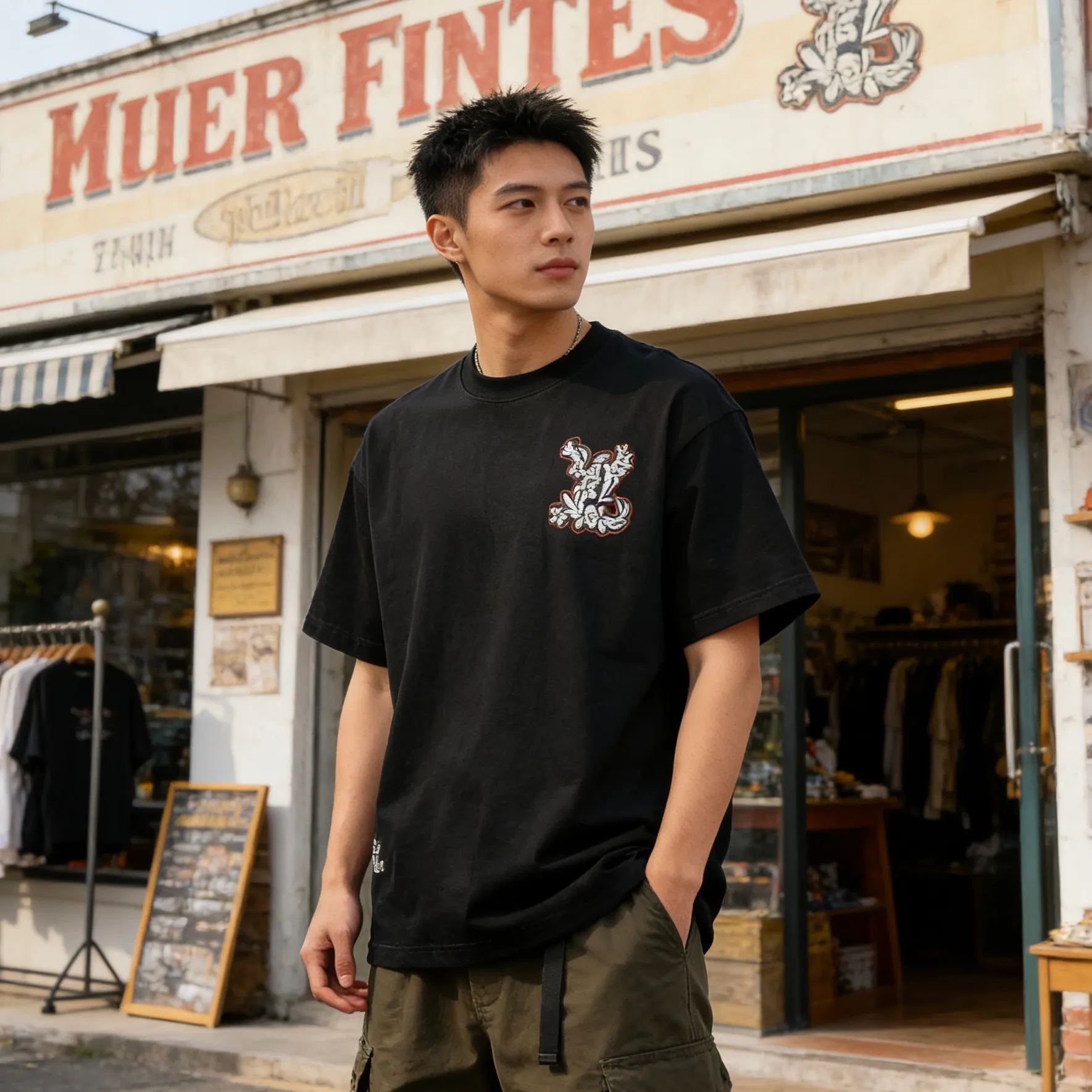 Louis Vuitton/Louis Vuitton floral embroidered short sleeves